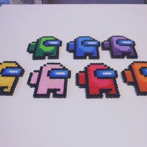 Among Us perler figures